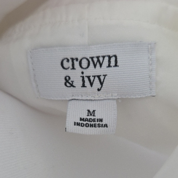 Crown & Ivy Medium Blue and White Hooded Rain Jacket - Picture 2 of 9